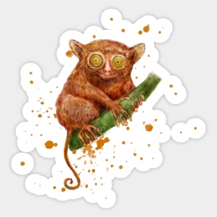 Watercolor Bush Baby Sticker